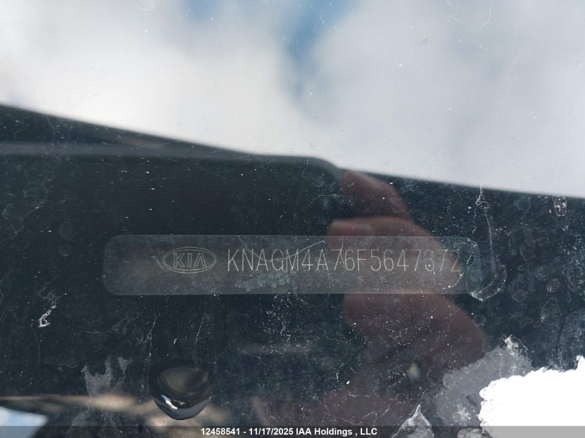 2015 Kia Optima Lx/Lx Winter Edition VIN: KNAGM4A76F5647372 Lot: 12458541