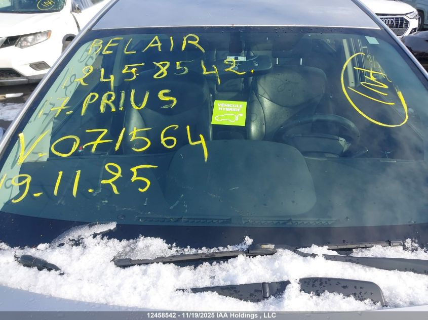 2017 Toyota Prius VIN: JTDZN3EU9HJ071564 Lot: 12458542