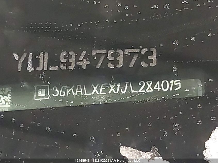 2018 GMC Terrain VIN: 3GKALXEX1JL284015 Lot: 12458548