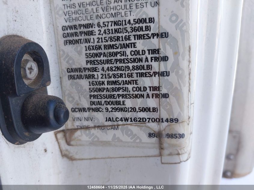 2013 Isuzu Npr Hd VIN: JALC4W162D7001489 Lot: 12458604