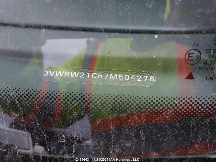 2007 Volkswagen New Beetle 2.5L Luxury VIN: 3VWRW21C87M504276 Lot: 12458643