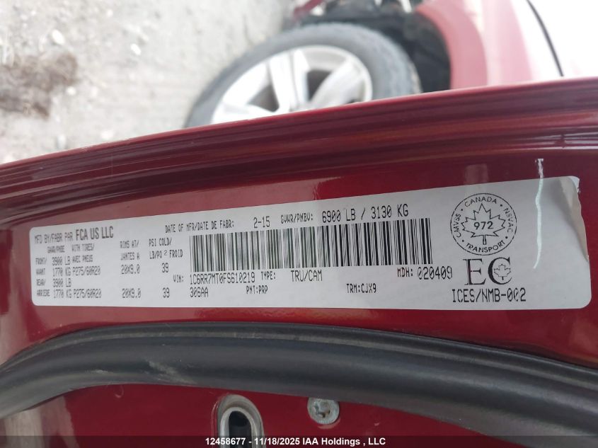 2015 Ram 1500 Sport VIN: 1C6RR7MT0FS610219 Lot: 12458677