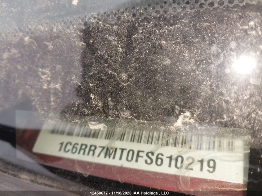 2015 Ram 1500 Sport VIN: 1C6RR7MT0FS610219 Lot: 12458677