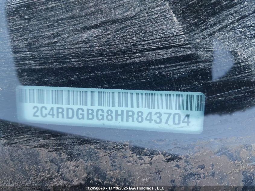 2017 Dodge Grand Caravan Se VIN: 2C4RDGBG8HR843704 Lot: 12458678