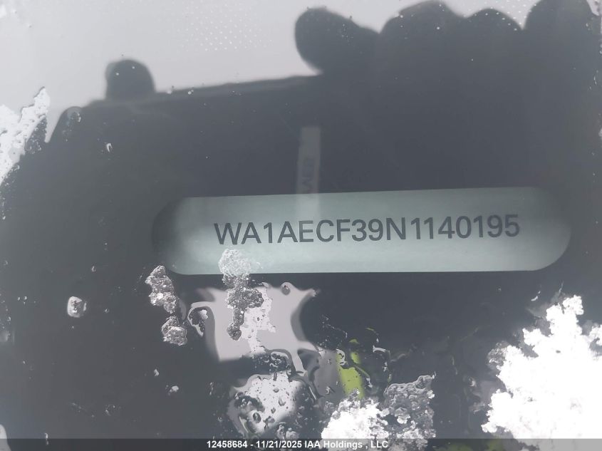 2022 Audi Q3 45 Komfort/45 Progressiv VIN: WA1AECF39N1140195 Lot: 12458684