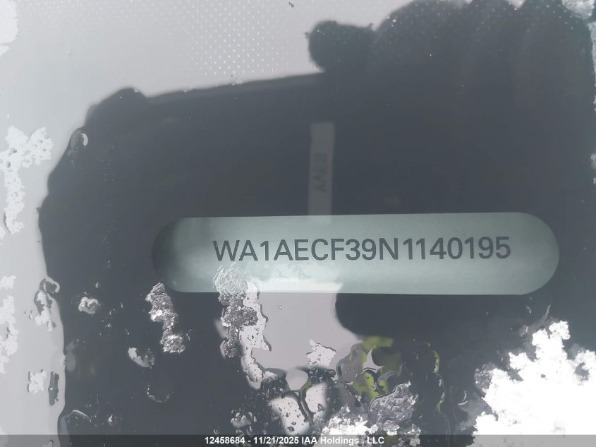 2022 Audi Q3 45 Komfort/45 Progressiv VIN: WA1AECF39N1140195 Lot: 12458684