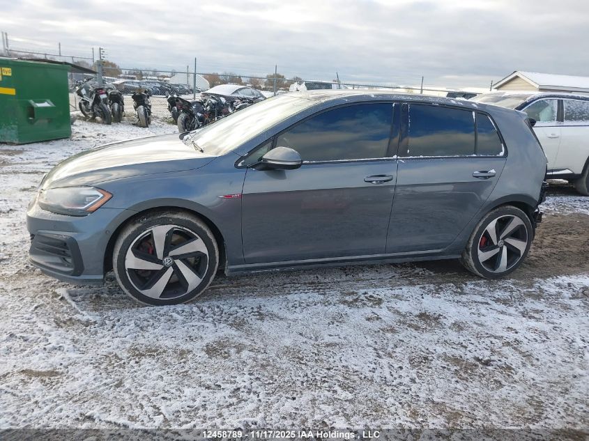 2019 Volkswagen Gti S/Se/Autobahn/Rabbit Edition VIN: 3VW5T7AU0KM037294 Lot: 12458789