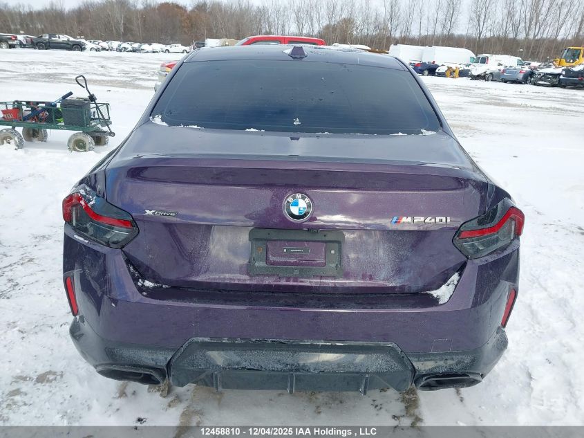 2024 BMW M240Xi VIN: 3MW53CM05R8E40191 Lot: 12458810