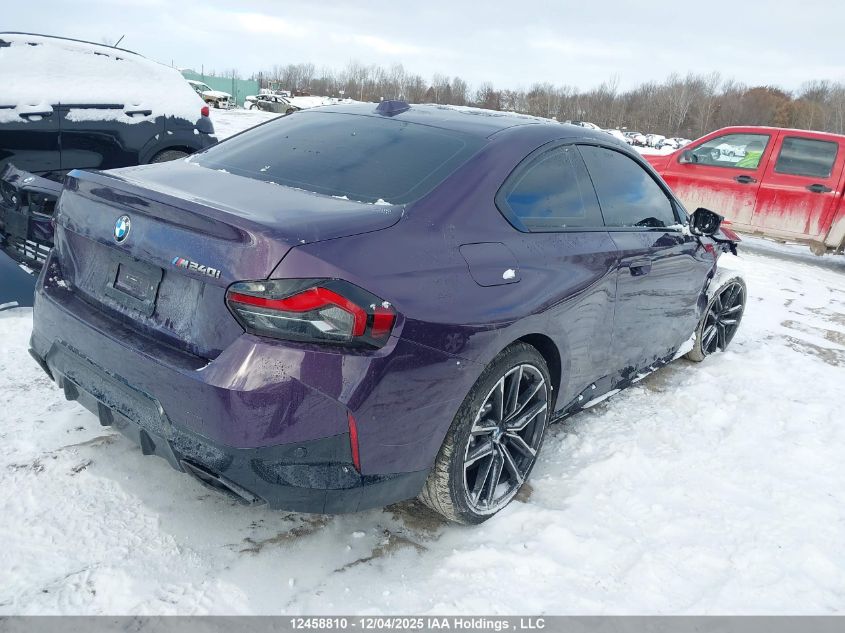 2024 BMW M240Xi VIN: 3MW53CM05R8E40191 Lot: 12458810