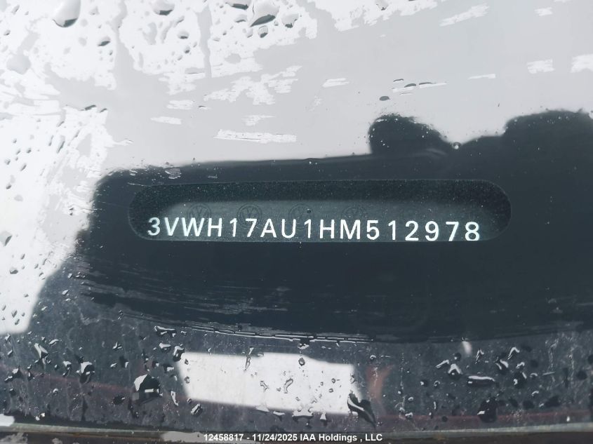 2017 Volkswagen Golf Alltrack S/Se/Sel VIN: 3VWH17AU1HM512978 Lot: 12458817