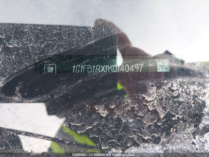 2019 Chevrolet Camaro 1Ls/1Lt VIN: 1G1FB1RX1K0140497 Lot: 12458865