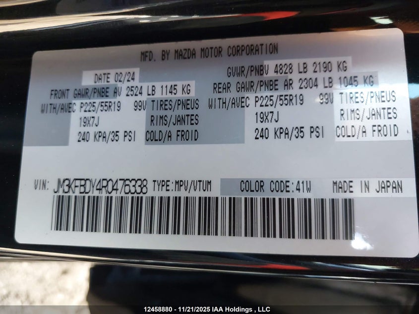 JM3KFBDY4R0476338 2024 MAZDA CX-5 photo no. 9