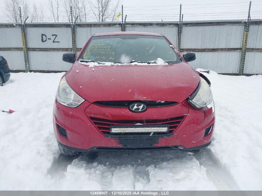 2013 Hyundai Tucson Gl VIN: KM8JT3ACXDU770853 Lot: 12459007