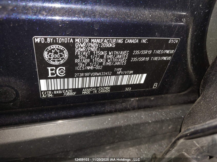2T3R1RFV0RW433452 2024 TOYOTA RAV 4 photo no. 9