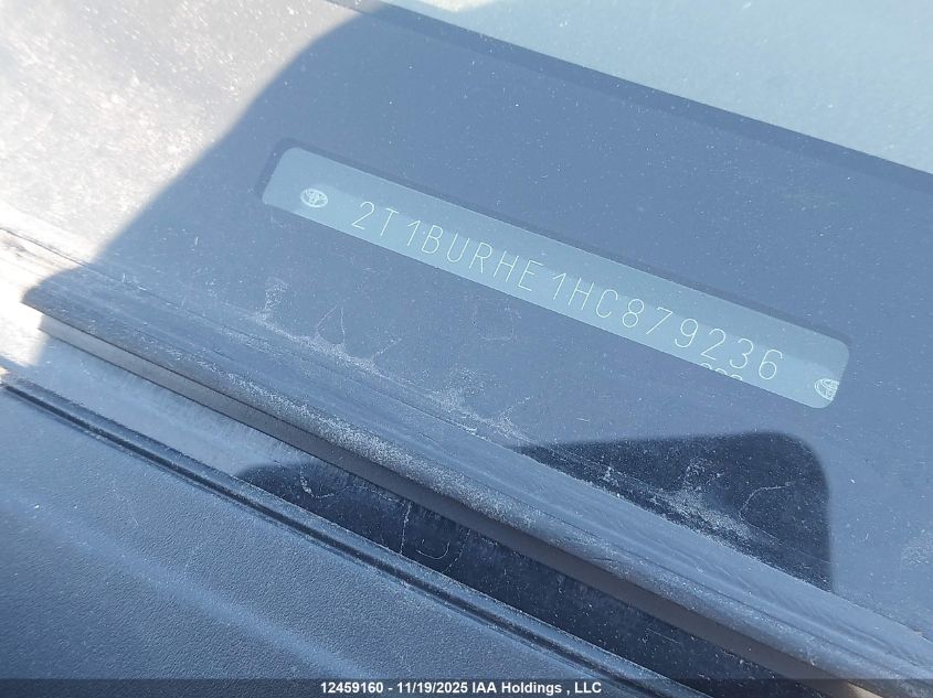 2017 Toyota Corolla VIN: 2T1BURHE1HC879236 Lot: 12459160