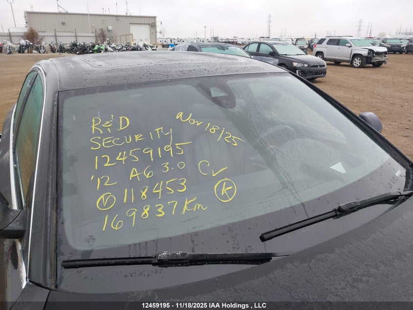 2012 Audi A6 3.0 Premium Plus VIN: WAUJGCFC1CN118453 Lot: 12459195