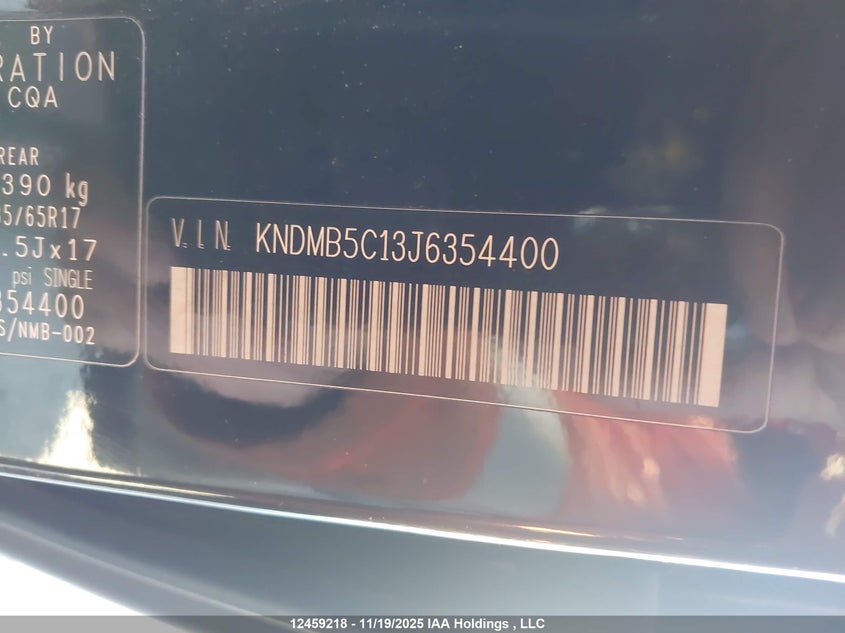 2018 Kia Sedona Lx VIN: KNDMB5C13J6354400 Lot: 12459218