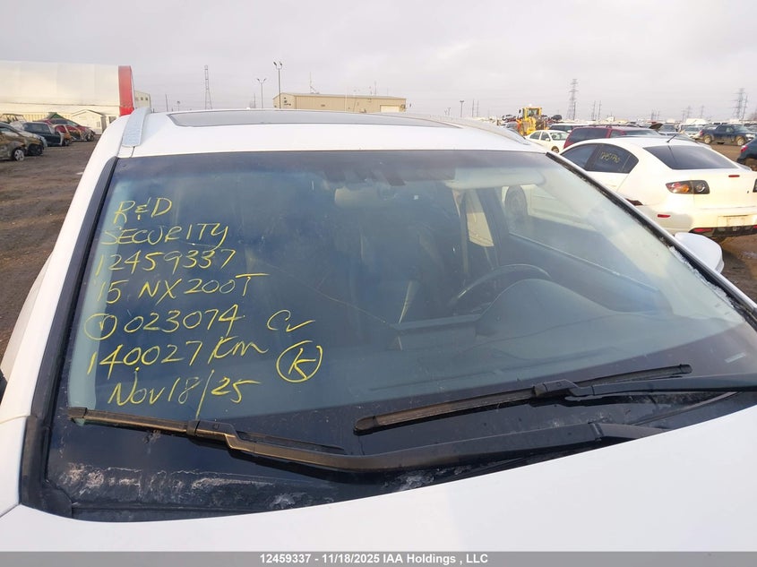 2015 Lexus Nx 200T 200T VIN: JTJBARBZXF2023074 Lot: 12459337