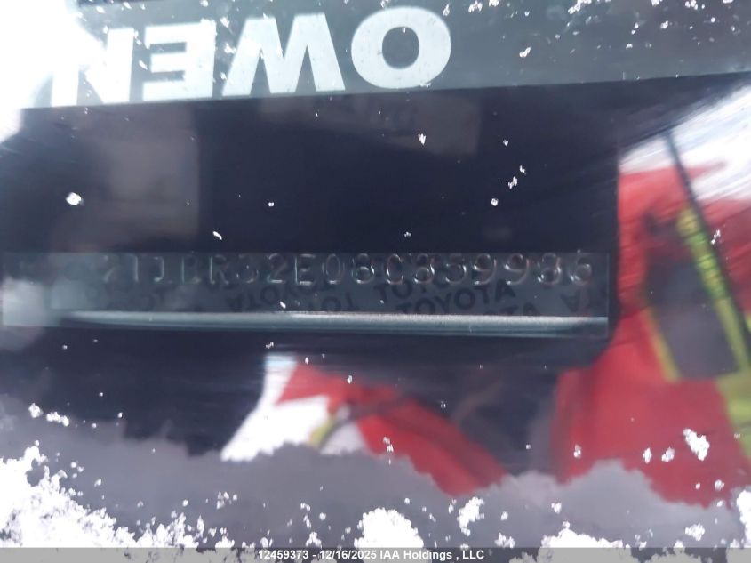 2008 Toyota Corolla Ce/Le/S VIN: 2T1BR32E08C859986 Lot: 12459373