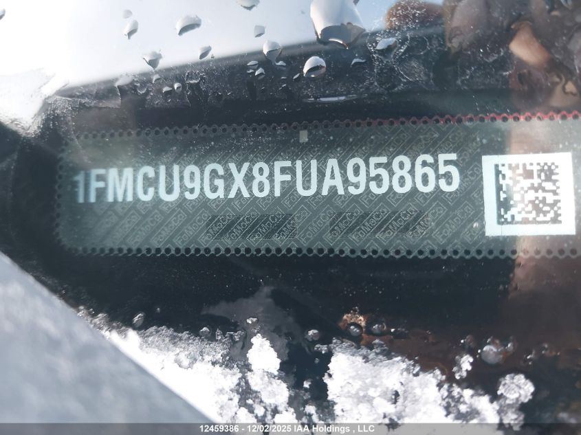 2015 Ford Escape Se VIN: 1FMCU9GX8FUA95865 Lot: 12459386