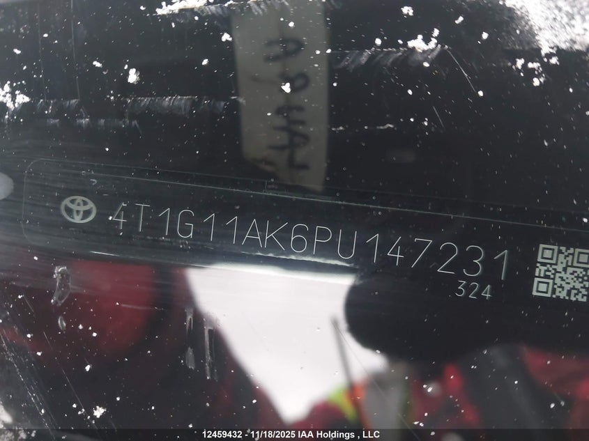 2023 Toyota Camry Se Night Shade/Se VIN: 4T1G11AK6PU147231 Lot: 12459432