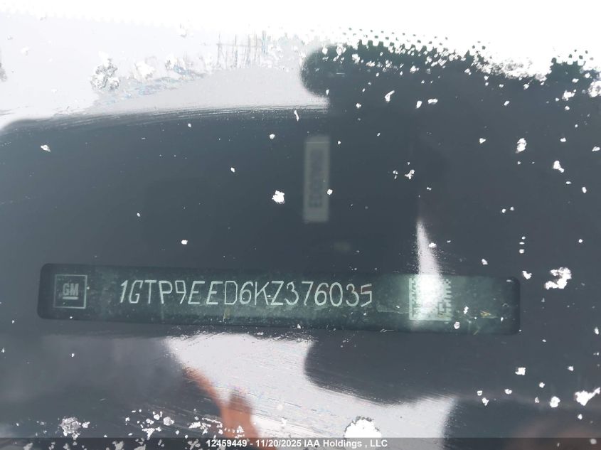 2019 GMC Sierra 1500 At4 VIN: 1GTP9EED6KZ376035 Lot: 12459449