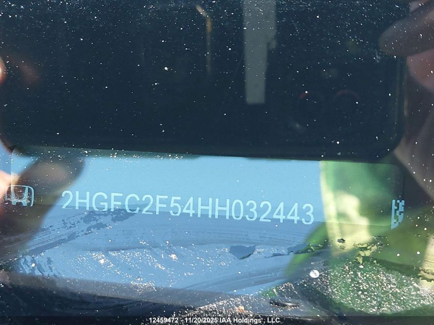 2017 Honda Civic Lx VIN: 2HGFC2F54HH032443 Lot: 12459472