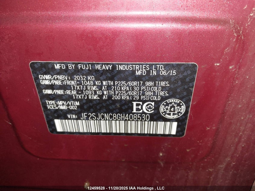 JF2SJCNC8GH408530 2016 SUBARU FORESTER photo no. 18