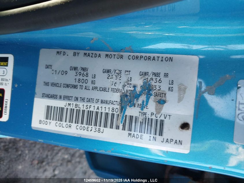 2010 Mazda 3 I VIN: JM1BL1SF1A1118061 Lot: 12459602