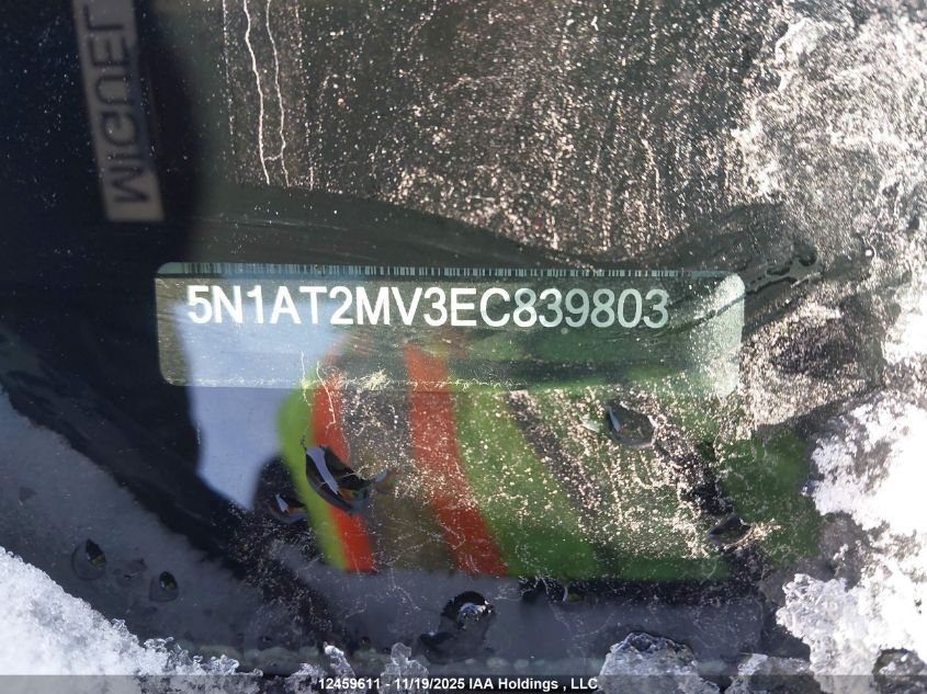 2014 Nissan Rogue S/Sl/Sv VIN: 5N1AT2MV3EC839803 Lot: 12459611