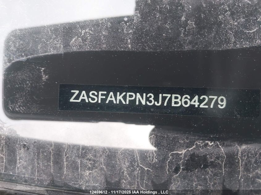 2018 Alfa Romeo Stelvio VIN: ZASFAKPN3J7B64279 Lot: 12459612