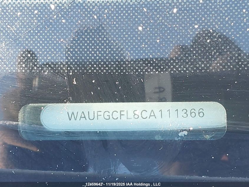 2012 Audi S4 Premium VIN: WAUFGCFL8CA111366 Lot: 12459642