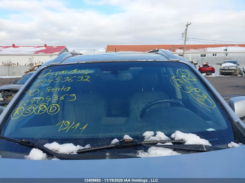 2010 Hyundai Santa Fe Se VIN: 5NMSHDAG3AH405369 Lot: 12459692