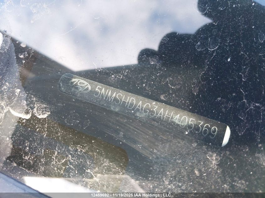 2010 Hyundai Santa Fe Se VIN: 5NMSHDAG3AH405369 Lot: 12459692