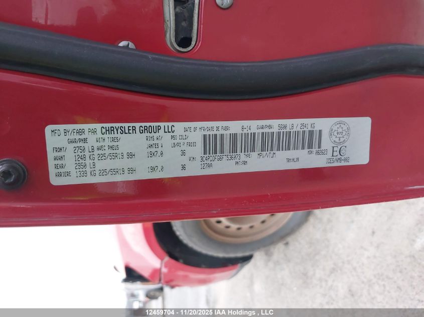 2015 Dodge Journey VIN: 3C4PDDFG6FT536073 Lot: 12459704