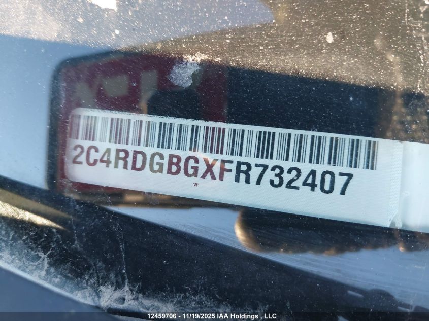 2015 Dodge Grand Caravan Se/Sxt VIN: 2C4RDGBGXFR732407 Lot: 12459706