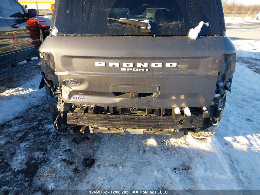 2023 Ford Bronco Sport Big Bend VIN: 3FMCR9B63PRD76089 Lot: 12459782