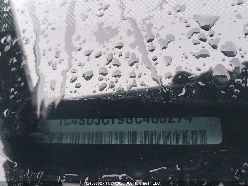 2016 Dodge Durango R/T VIN: 1C4SDJCT9GC460274 Lot: 12459802