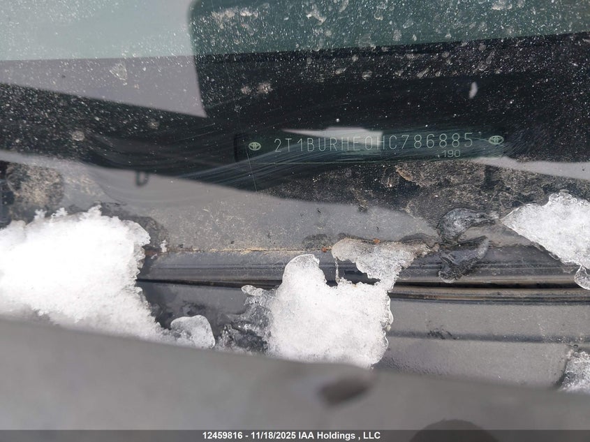 2017 Toyota Corolla L/Le/Xle/Se/Xse VIN: 2T1BURHE0HC786885 Lot: 12459816