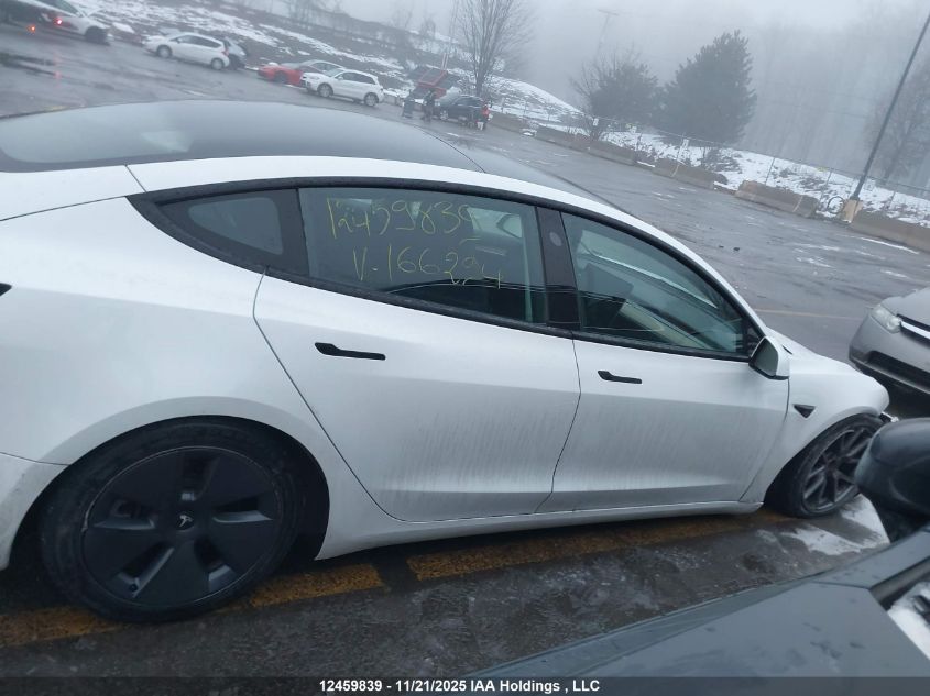 2022 Tesla Model 3 VIN: 5YJ3E1EA6NF166294 Lot: 12459839
