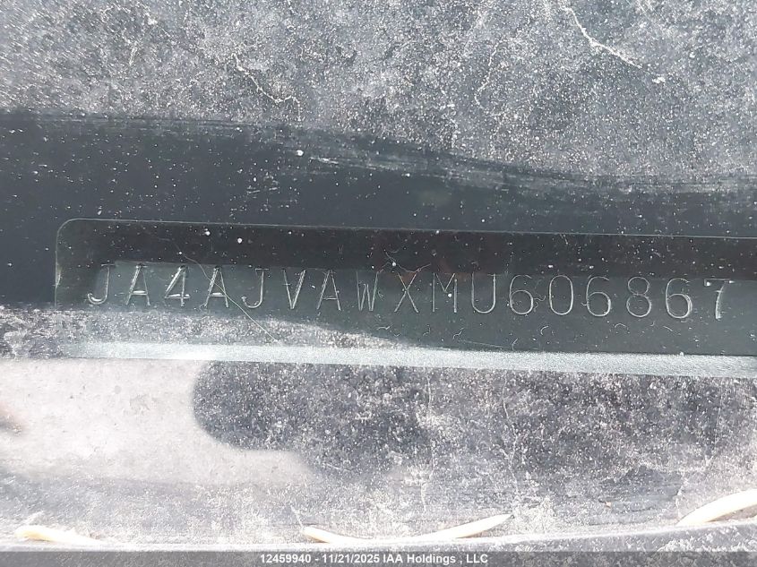 2021 Mitsubishi Rvr Se/Sel/Le/Gt VIN: JA4AJVAWXMU606867 Lot: 12459940