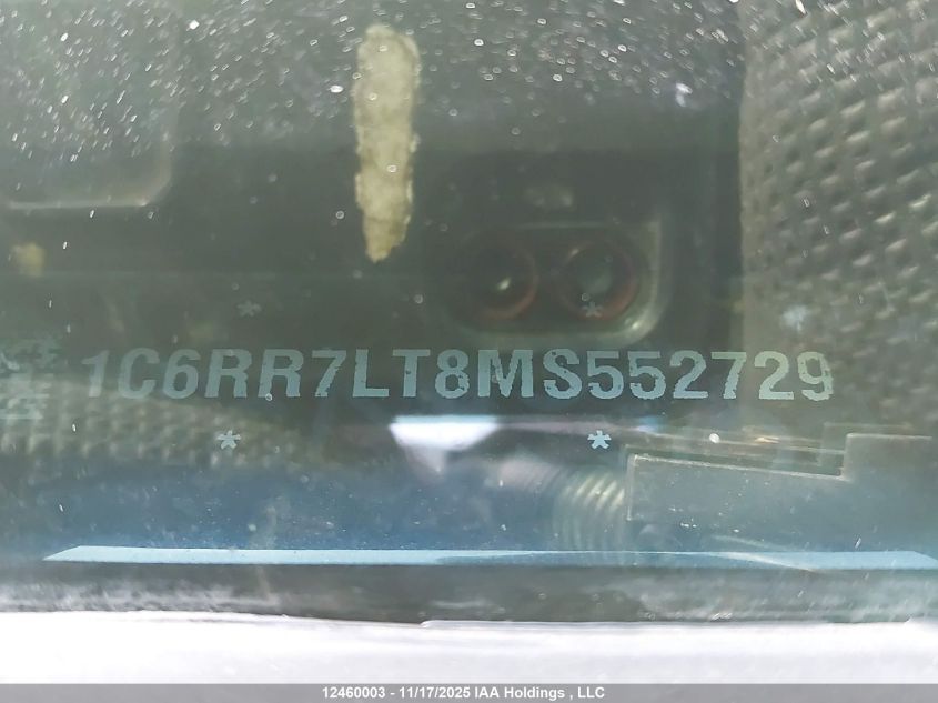 2021 Ram 1500 Classic Slt VIN: 1C6RR7LT8MS552729 Lot: 12460003