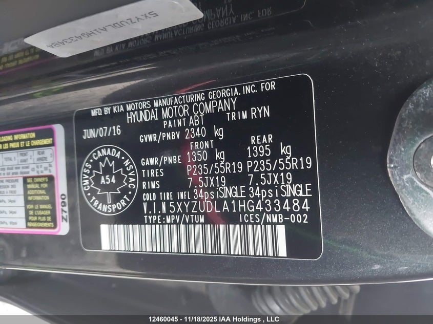 5XYZUDLA1HG433484 2017 HYUNDAI SANTA FE photo no. 17