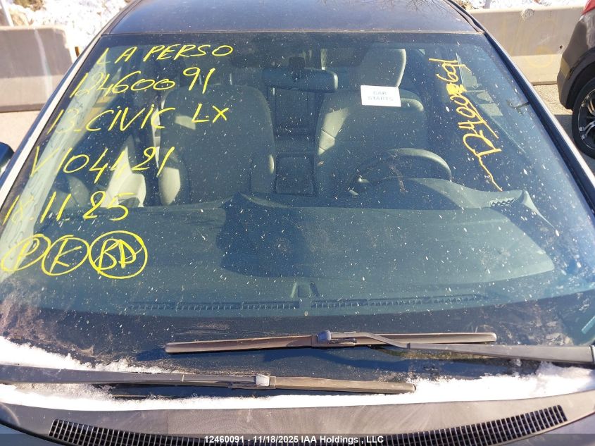 2013 Honda Civic Lx VIN: 2HGFB2F49DH104421 Lot: 12460091