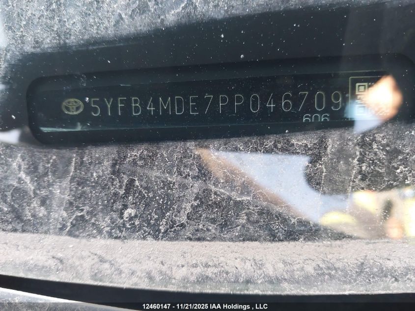 2023 Toyota Corolla VIN: 5YFB4MDE7PP046709 Lot: 12460147