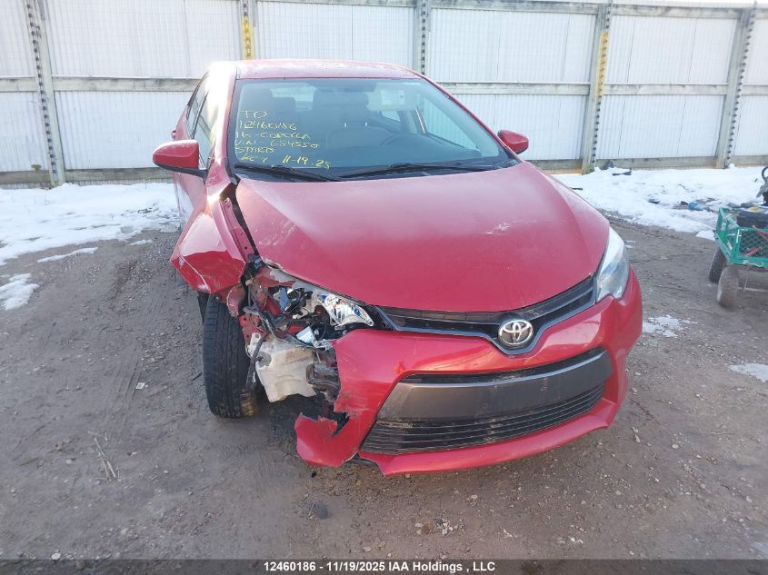 2016 Toyota Corolla Le VIN: 2T1BURHE9GC684550 Lot: 12460186