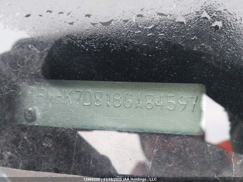 2011 Ford Explorer Xlt VIN: 1FMHK7D81BGA84597 Lot: 12460200