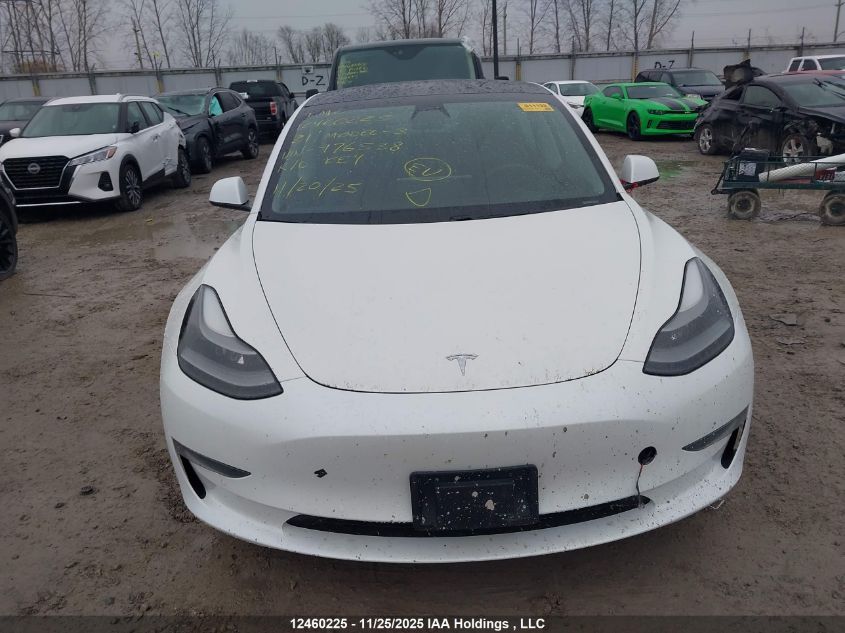 2021 Tesla Model 3 VIN: 5YJ3E1EA6MF976538 Lot: 12460225