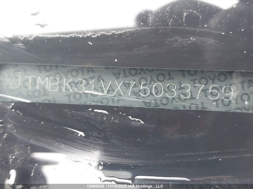 2007 Toyota Rav4 Limited VIN: JTMBK31VX75033759 Lot: 12460245