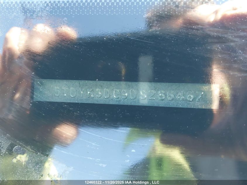 2013 Toyota Sienna Xle/Limited VIN: 5TDYK3DC9DS286467 Lot: 12460322